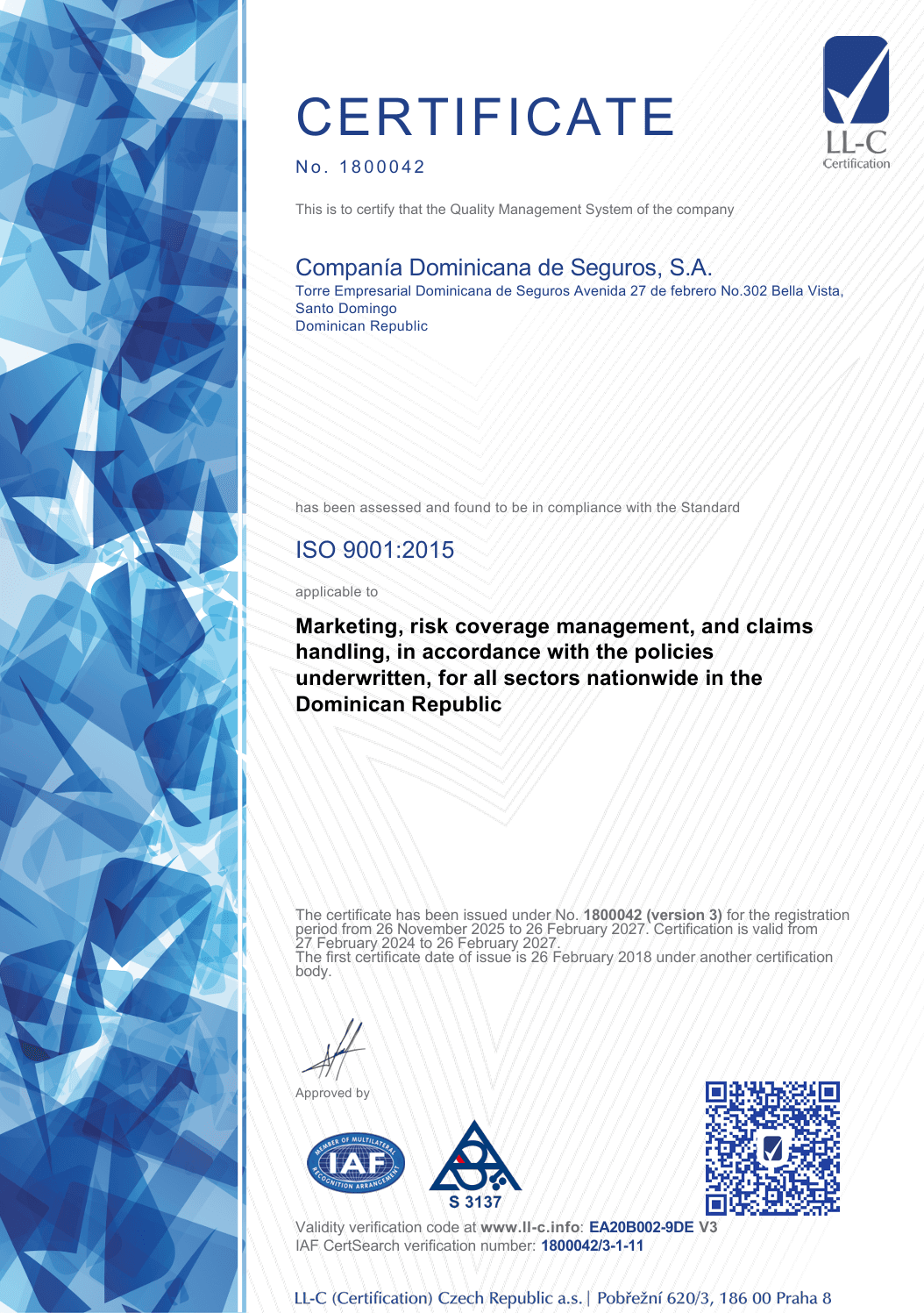 Certificación ISO-9001:2015